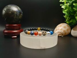 Solar System Gemstone Bracelet, Planets, Space Geek Gift - $24.65