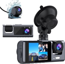 3 Channel Dash Cam Front and Rear Inside 1080P Dash Camera for Cars Dash... - $116.08