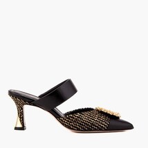 The Valencia Black & Gold Jewel Heel Women Mule Sandal image 6