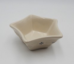 Longaberger Pottery Small Star Dish Bowl Woven Traditions Blue 5 Inch - $12.99