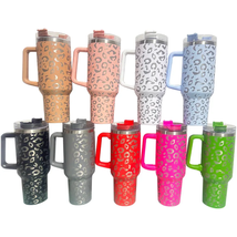 40oz Cheetah Leopard Laser Etched Stainless Steel Tumbler - £13.46 GBP