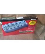 NEW Sealed Vintage Microsoft Internet Keyboard Pro w/Hot Keys USB PS/2 C... - $58.75