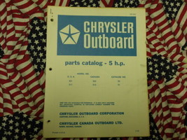 1968 Chrysler Outboard 5 HP Parts Catalog - £15.77 GBP