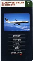 British Airways Boeing 757 Safety on Board Issue 1 1992 - £15.81 GBP