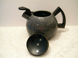 Vintage Enamelware Tea Kettle teapot atomic speckled tea pot mid century modern - £78.39 GBP