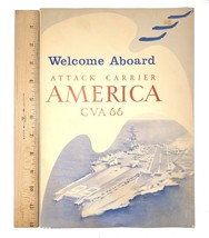 USS America 1974 Mediterranean Welcome Aboard Info Brochure w/ Commander Photos - £20.57 GBP