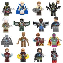 16pcs/set Marvel Super Heroes Observer Yellow Jacket Stan Lee Groot Minifigures - £23.17 GBP