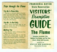 Franconia Notch Visitor&#39;s Descriptive Guide The Flume 1957 New Hampshire - £14.05 GBP