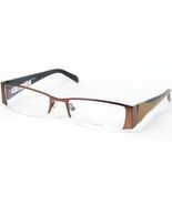 VUDICI V-103A Lunettes Œil de GINGREBREAD Brown Monture Métal Demi-Ri - $56.54