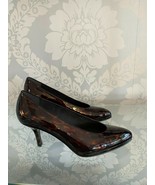 STUART WEITZMAN Brown Patent Tortoise Look Leather Pumps/Heels Sz 6.5 $450 - $178.10