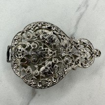 Dotty Smith Vintage Studded Floral Silver Tone Belt Buckle Piece - £5.19 GBP