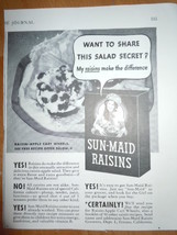 Vintage Sun-Maid Raisins Print Magazine Advertisement 1937 - £3.13 GBP