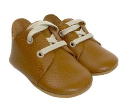 Ella Bonna Baby Oxford Shoes Size 4 Leather Lace-Up Flexible Walking Moccasins - £15.92 GBP