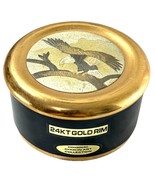 The Art of Chokin 24KT Gold-Edged Round Trinket Box Bald Eagle - $283.37 MXN
