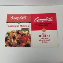 2 Campbell&#39;s Soup Paperback Cookbooks Lot Creative Cooking and in Minutes - £3.10 GBP