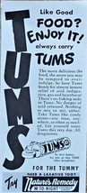 TUMS-LIKE GOOD FOOD ENJOY IT-For Tummy - 1949 Vintage Print Ad-American ... - $201.24 MXN