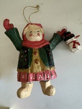House Of Hatten 1993 Russian Girl Ornament With Snowman 5.5” Tall - £15.57 GBP