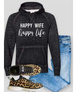Happy Wife Happy Life Vintage Hoodie - $65.00