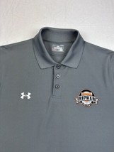 Ripken Baseball Under Armour Heat Gear Loose Polo Shirt Mens L Gray Shor... - $19.59