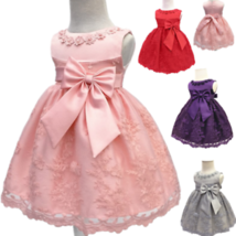 Blumenmädchenkleid Baby Mädchen Prinzessin Hochzeits Kleid Taufkleid Par... - £14.93 GBP