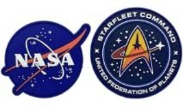Miltacusa Starfleet Space NASA Classic Logo Patch [2PC -Hook Backing- 3D-PVC Rub - £11.87 GBP