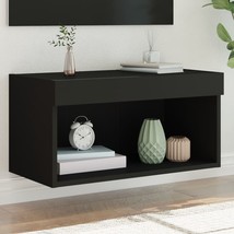 TV Cabinet with LED Lights Black 60x30x30 cm - £22.70 GBP