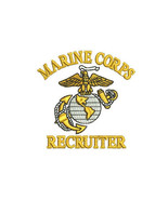 MARINE CORPS RECRUITER EMBROIDERED Polo Shirt OOHRAH EGA USMC Marines EM... - $569.27 MXN+
