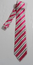 Donald J. Trump Signature Collection Necktie Tie Pink Silver  &amp; Ivory St... - $29.99