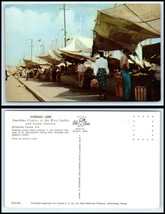 CURACAO Postcard - Willemstad, Floating Market - Cunard Line A5 - £2.41 GBP