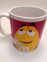 M&amp;M Mars Official Coffee Mug / Cup Yellow Red And White - $7.59