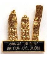 Prince Rupert British Columbia Gold Tone Totem Pole Canada Travel Souven... - $12.99
