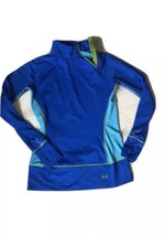 Under Armour Womens Sz Small Bright Blue Fitted Side Zip Pullover Thumb ... - £17.77 GBP