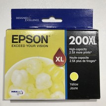 New Genuine Epson 200XL Yellow Color Ink Cartridge October 2023 - $13.42