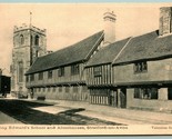 King Edward School and Almhouses Stratford on Avon England UNP DB Postca... - $6.88