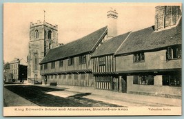 King Edward School and Almhouses Stratford on Avon England UNP DB Postcard G10 - £5.38 GBP
