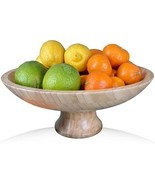 Bamboo Fruit Display Bowl, Pedestal Kitchen Counter Decor, 12”, Natural ... - $737.45 MXN