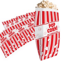 Leak-Proof Grease Resistant Retro Popcorn Bags 100 Pack Single Serving 1Oz Paper - £30.48 GBP