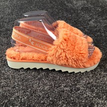 Ugg Koolaburra Slippers Girls Size 4 US Fuzz&#39;n Orange Faux Fur Slingback Slides - £17.00 GBP