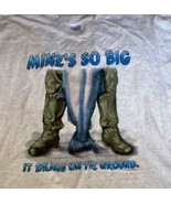 Big Fish Tee Shirt Oatmeal Mine&#39;s So Big Drags Ground Size L 100% Cotton - $17.78