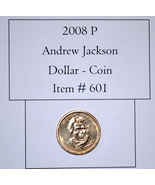2008 P, Andrew Jackson, Dollar Coin, # 601, dollar coin, vintage coin, r... - £9.22 GBP