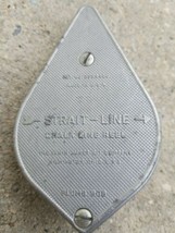 Vintage Irwin Strait-Line Blue Chalk Line Plumb Bob Line Reel Made in USA - £11.78 GBP