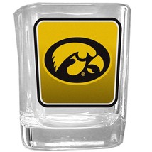 Iowa Hawkeyes Shot Glass Square NCAA College Souvenir Fan Gear Team Logo - $39.99