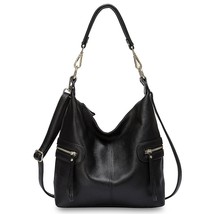 Zency Charm Purple 100% Leather Fashion Women Shoulder Bag Both Sides Zipper Poc - £77.36 GBP