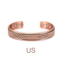Twisted Pure Copper Bracelets Men Health Energy Magnetic Bracelet Benefits Men A - £17.23 GBP