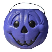 Purple Blow Mold Jack-O-Lantern Pumpkin Candy Treat Bucket Pail General ... - £8.49 GBP