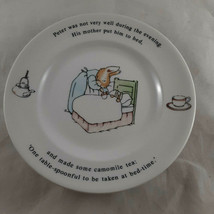 Wedgwood China Peter Rabbit Put to Bed Blue Sheet Bread &amp; Butter Plate 7... - £6.17 GBP