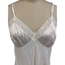 Vintage Retro 1960s Vanity Fair White Full Slip -Slippery 100% Nylon  36... - $79.30