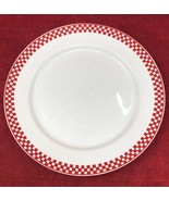 TRATTORIA Checkered Red Diner Dinner Plate Porcelain International China... - $18.76