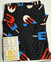 NEW LuLaRoe OS (2-10) Black &amp; Red White Blue Popsicles 4th Of July Leggings - $16.82