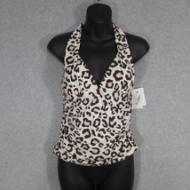 Gibson Latimer Women&#39;s Tankini Swimsuit Top Size XS Leopard Cheetah Prin... - £11.31 GBP